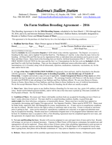 2016 On-Farm Breeding Agreement