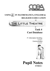 USING IN MATHEMATICS, ENGLISH & RELIGIOUS EDUCATION