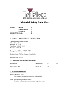 MSDS - Tri-Plex Technical Services Ltd.