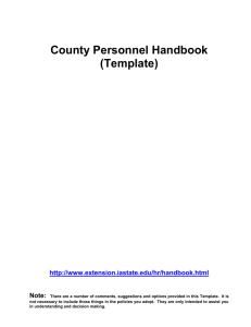 County Personnel Handbook - Iowa State University Extension and