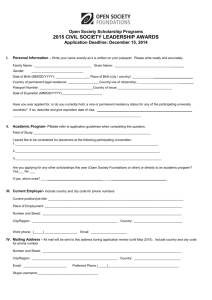 Civil Society Leadership Award Application Form