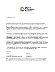 2015 Bd Nom Packet - Indiana Philanthropy Alliance