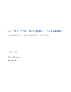 SCOM Connector Quickstart Guide v1