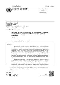 Report of the Special Rapporteur on contemporary forms of slavery