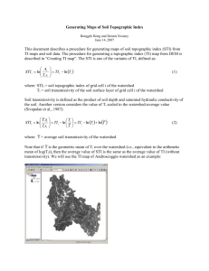 Generating Maps of Soil Topographic Index (STI)