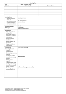 Guided Reading Lesson Plan - Literacy Online