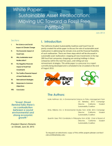 White Paper on UC Regents Investment in Fossil Fuels, July 2013