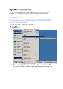 Digital Transcription Guide