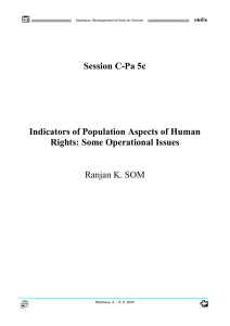 Indicators of population aspects of human rights