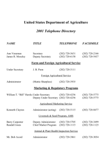 Foreign Agricultural Service - Meat Import Council of America