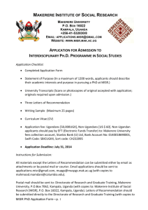 Makerere-MISR-CHUSS-PhD-2015-Application