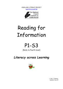 HLP Reading for Information