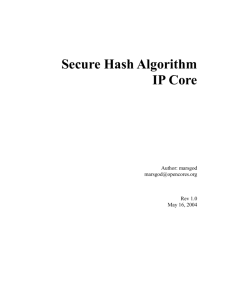 Secure Hash Algorithm IP Core