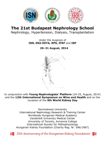The 21st Budapest Nephrology School
