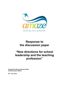 Response to the discussion paper “New directions for school