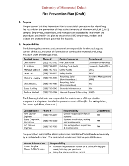 Fire Prevention Plan Template