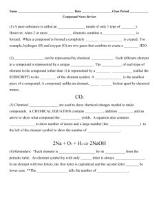 Compound Notes Review worksheet 2013