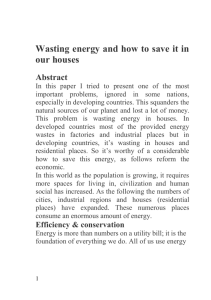 Wasting energy and how to save it in our houses
