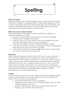 Spelling guide