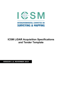 LiDAR Specifications and Tender Template