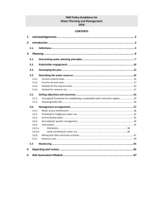 National Water Initiative Policy Guidelines for Water Planning and