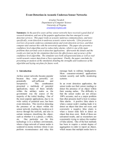 Event Detection in Acoustic Undersea Sensor Networks