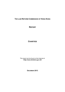 reporting by charities - The Law Reform Commission of Hong Kong