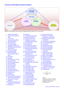 Trevithick`s LEXICON of 80 skills + interventions
