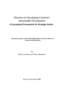 Disasters in Developing Countries. Sustainable