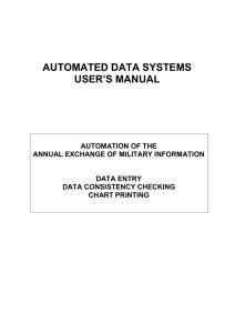 Automated Data Systems User`s Manual