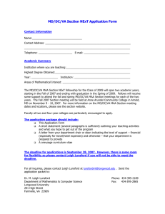 MD/DC/VA Project NExT Fellow Application Form