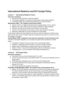 International Relations and EU Foreign Policy
