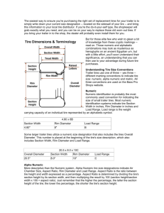 Tire Dimensions and Terminology