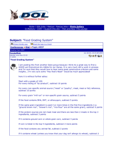 Subject: "Food Grading System" Printer