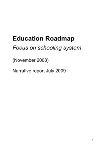Education Roadmap - Parliamentary Monitoring Group