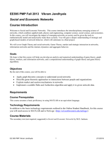 Social & Economic Networks - Electrical Engineering