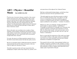 ART + Physics = Beautiful Music By JAMES GLANZ