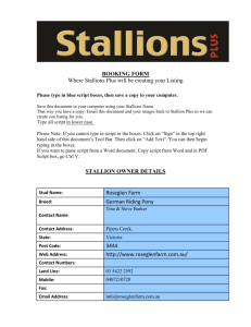 BOOKING FORM Where Stallions Plus will be creating your Listing