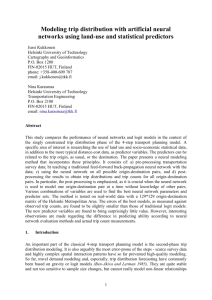 Trip Distribution Forecasting with Artificial Neural Networks