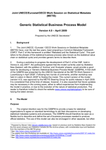 (i) Functions of metadata in statistical production