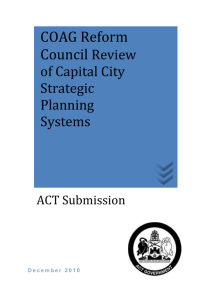 Submission to COAG Reform Council Cities Self Assessment