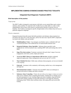 Integrated Dual Diagnosis Treatment (IDDT)