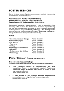 Poster sessions list