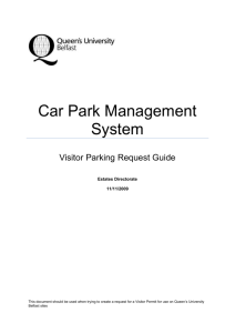 Car Park Management System - Queen`s University Belfast