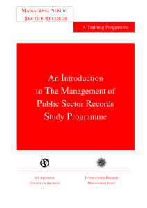 Management of Public Sector Records