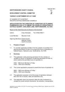 Agenda No - Hertfordshire County Council