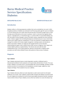 Diabetes Service Specification 2015