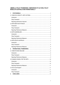 Comparative Analysis of Cultural Policy Models