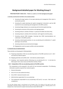 Background detailed paper for WG3, draft of 7 September