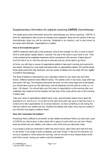 Supplementary Information for Patients Receiving CAPOX